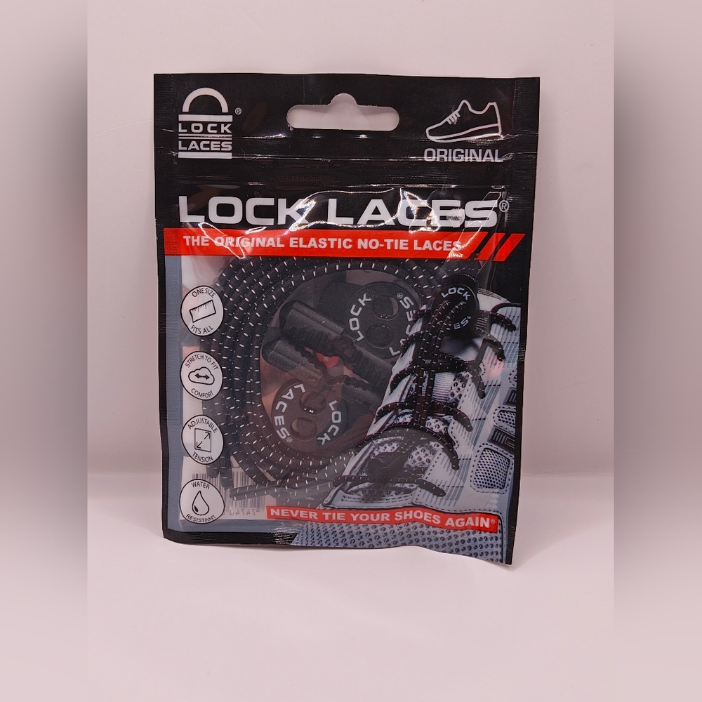 New Lock Laces Elastic No-Tie Shoelaces OS
